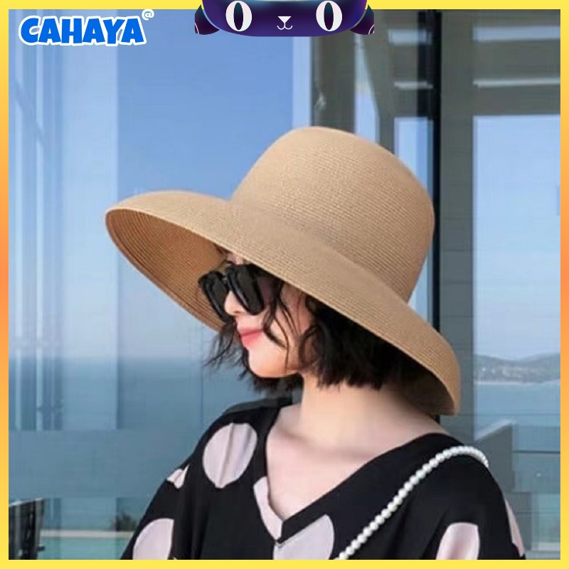 CAHAYA Topi Pantai Wanita Pelindung UV - Summerhat Pantai Import T109