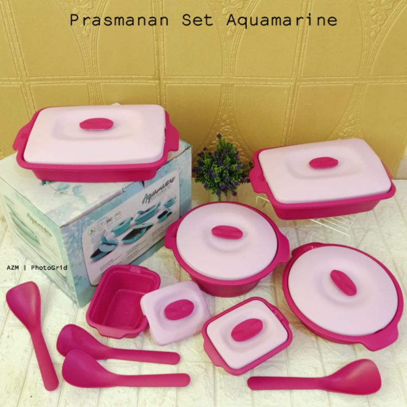 Prasmanan Aquamarine Set/Wadah Sayur/Serving Set