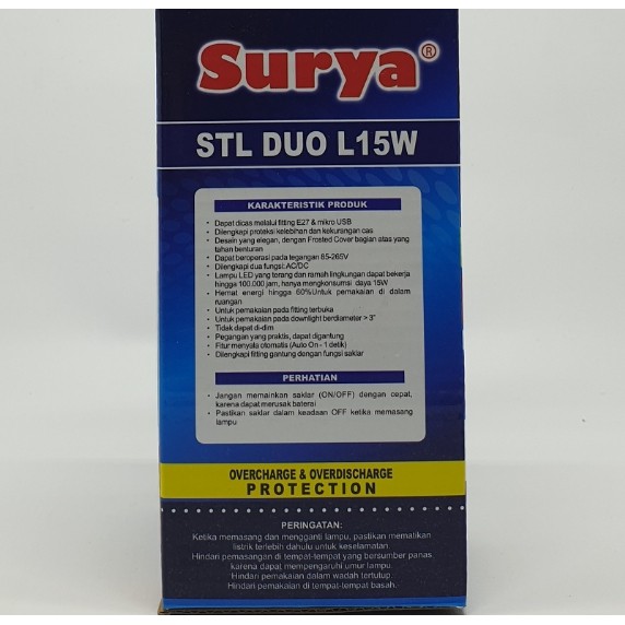 Magic Lamp Surya STL-15W DUO Emergency / Lampu LED / Lampu Ajaib