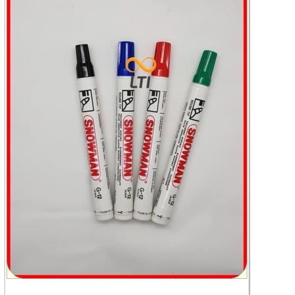 

☟ Permanent Marker SNOWMAN G-12 / Lusin - Hitam ۝