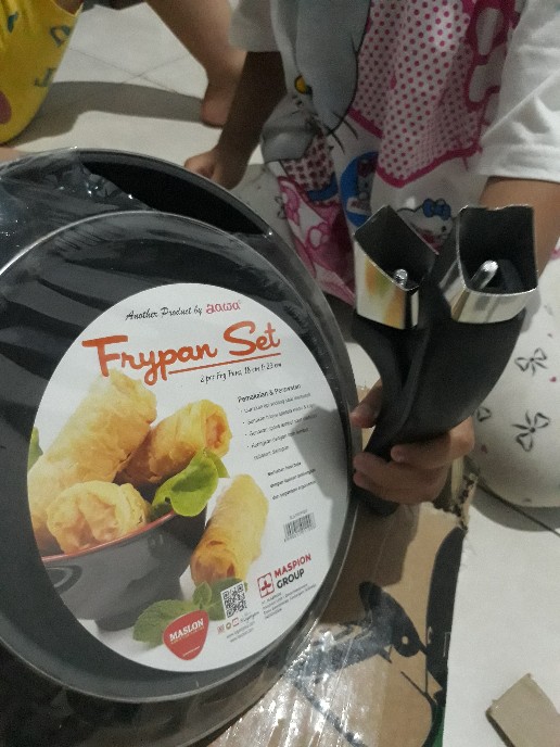 Frypan Set Maspion Teflon 18 & 23 Cm Anti Lengket 2in1 Fry Pan Penggorengan Grosir