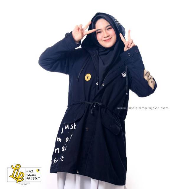 JAKET AKHWAT Long Parka Mufida by Like Islam project
