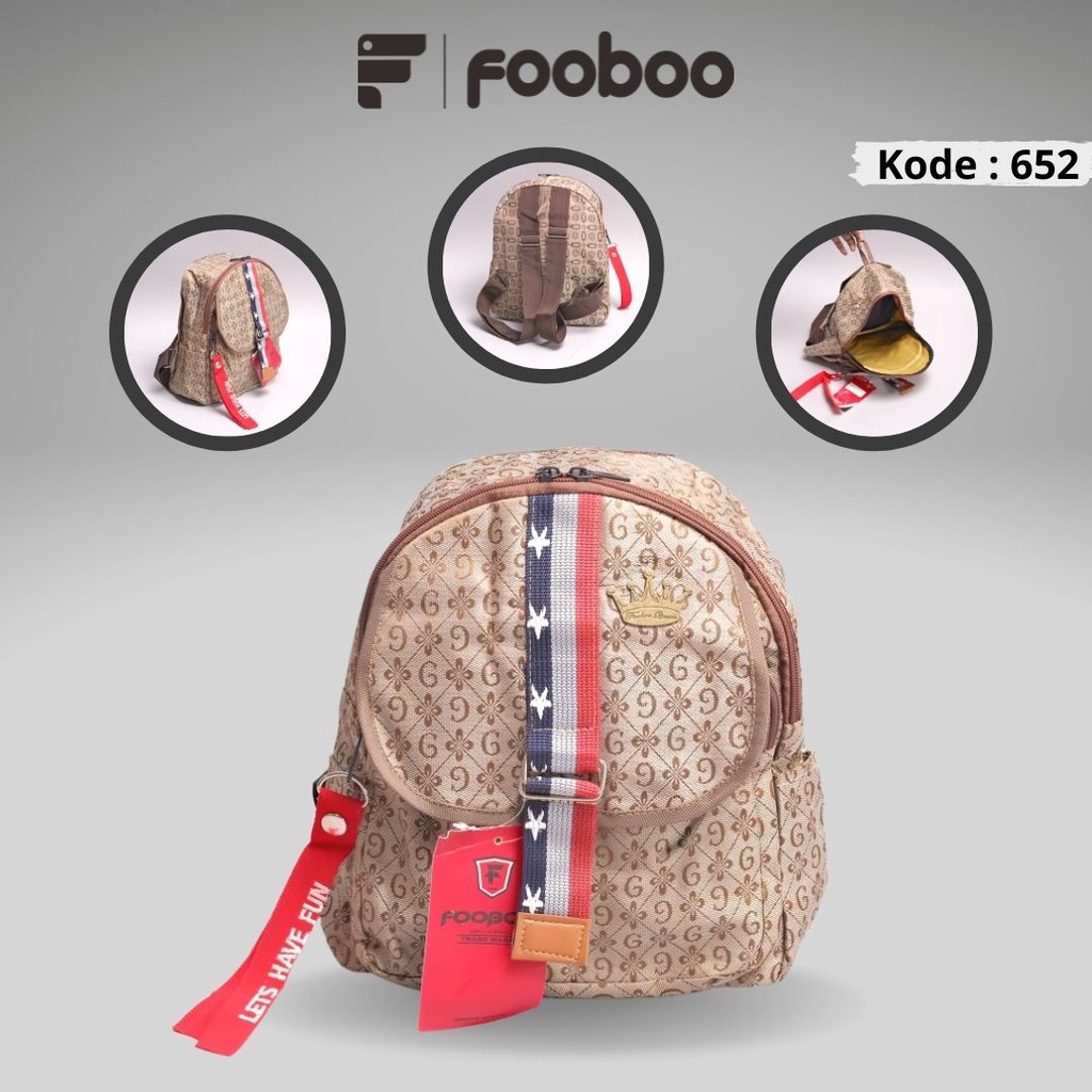 FOOBOO TAS  RANSEL BACKPACK WANITA  KUALITAS PREMIUM