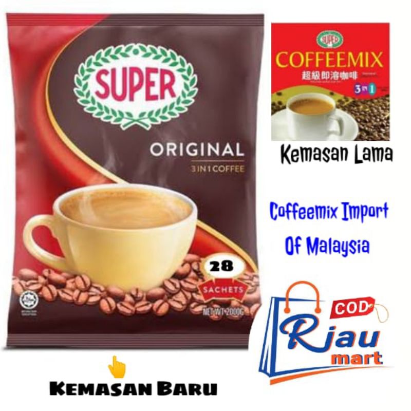 

COFFEE MIX 3 in 1 Original Super Malaysia 660gr