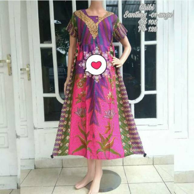 Daster batik HAP chibi lengan kancing oleh oleh Jogja solo pekalongan
