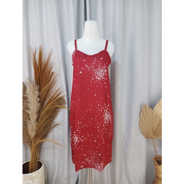 DASTER NARINI TANGGUNG TALI SATU ANEKA MOTIF-Bercak Maroon