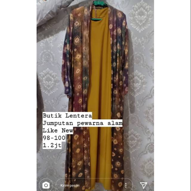 

Preloved Jumputan Pewarna Alam Butik Lentera