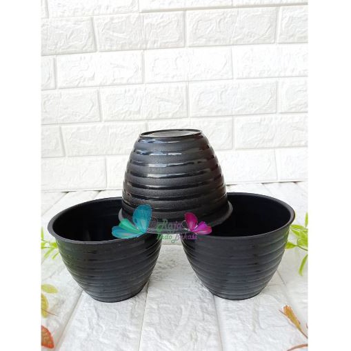 Pot Tawon 15 Putih Hitam Pot Tawon Mdn Pot Plastik 15CM Vas Bunga Hias Bukan Pot Tawon Madu Pirus 15