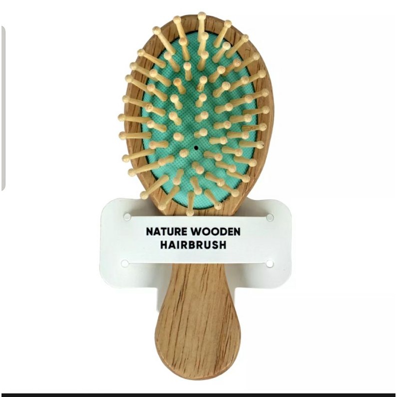 MINISO Sisir Anti Kusut Wooden / Sisir Anti Kusut Anak Perempuan Kayu Nature Wooden