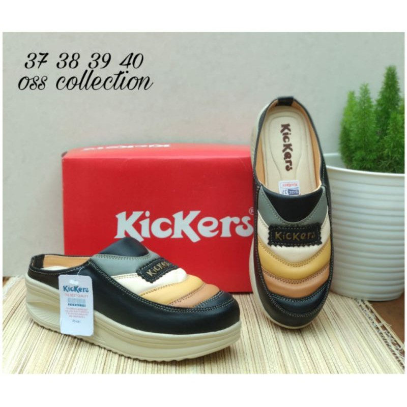 WEDGES SEPATU SLOP PELANGI KICKERS | TINGGI 5 CM