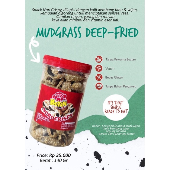 

Ikan asin vegetarian/ rumput laut vegetarian/ seaweed/ Healthy snack/ anak susah makan/Natural