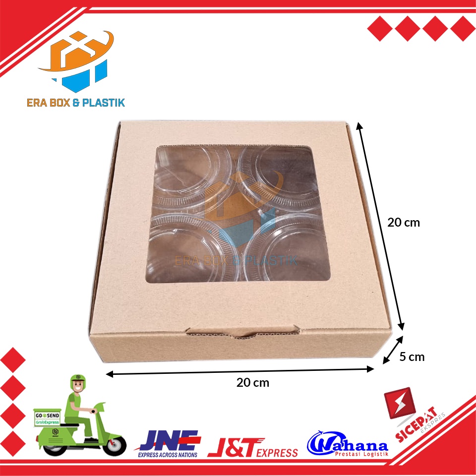 Kardus Box Pizza Serbaguna | Karton Die Cut | Uk. 20x20x5 cm | 1 Pack @10 Pcs