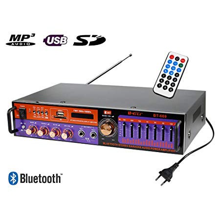 Stereo Audio Amplifier Fleco BT669 Bluetooth + MP3