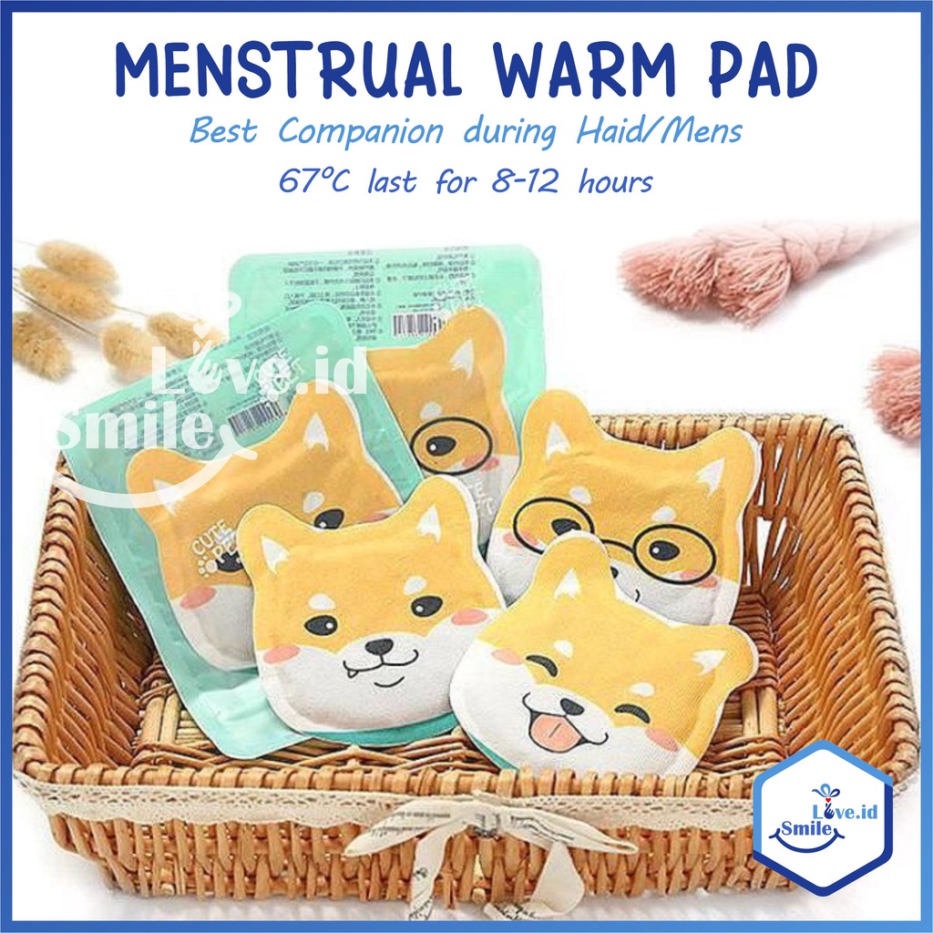 Menstrual / Haid / Period / Datang Bulan Warm Pad Cute Corgi Piggy Hangat Pack Wanita Tahan Lama