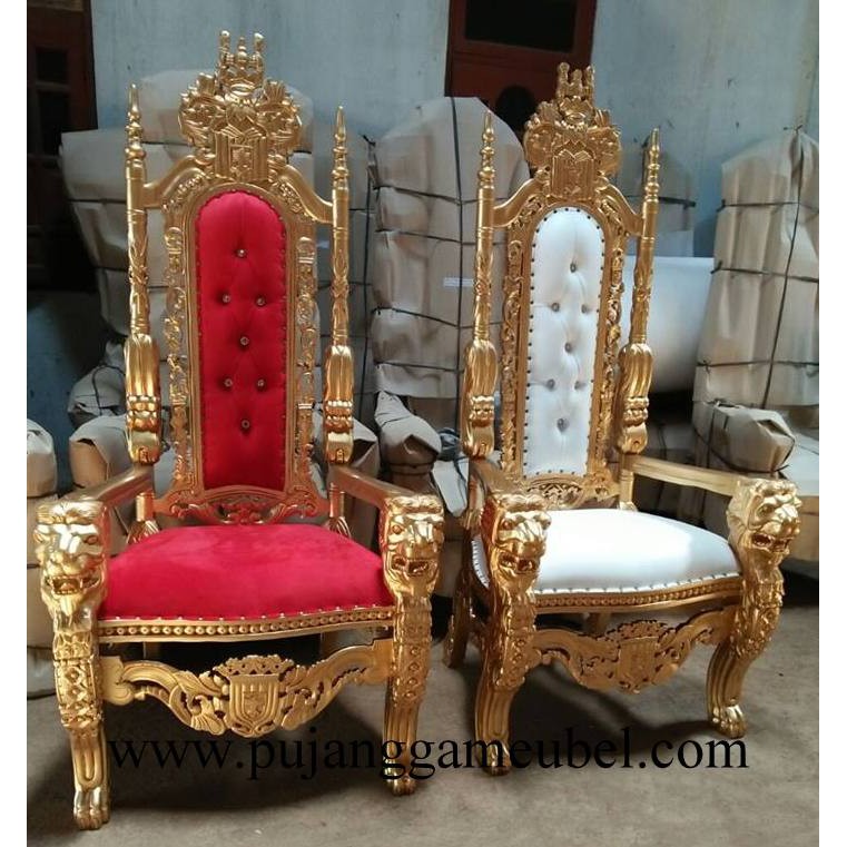 kursi raja kepala singa / kursi murah mewah