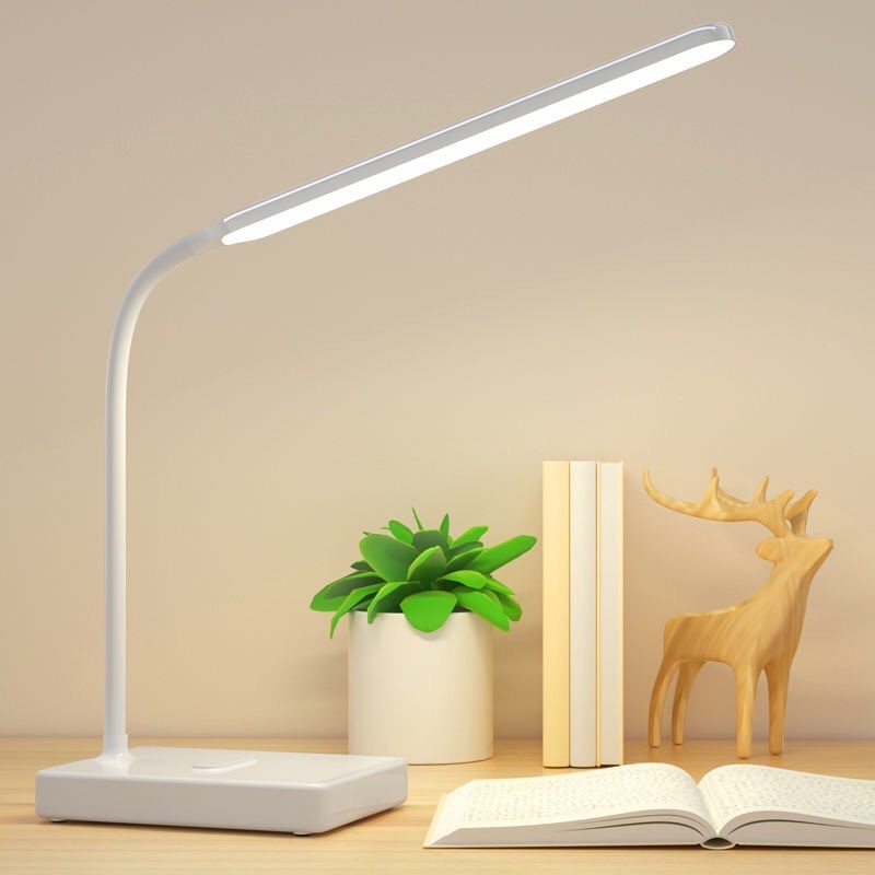 Lampu Meja Belajar Desk Lamp 30 LED Rechargeable Battery T1901 - White