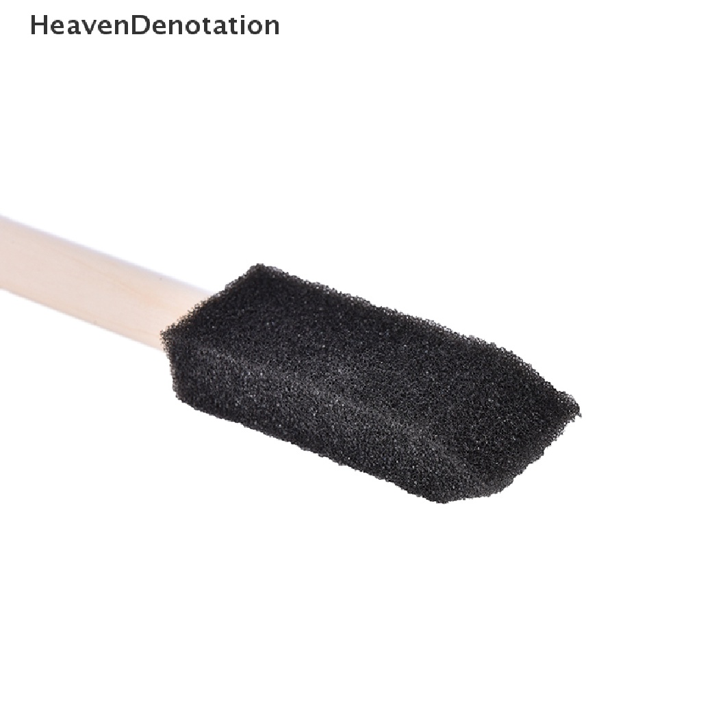 [HeavenDenotation]   Foam Sponge Brushes Wooden Handle Painting Drawing Craft Draw