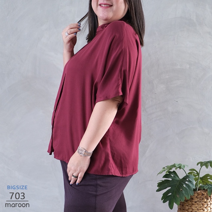 ARENA - Vneck Bigsize Wanita Blouse Oversize