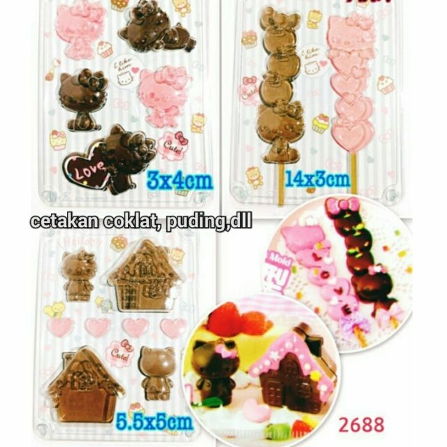 

Cetakan Hellokitty buat coklat puding dll