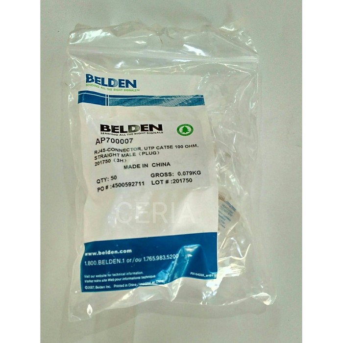 Konektor BELDEN CAT5e RJ45 AP700007 (Isi 50Pcs) Original