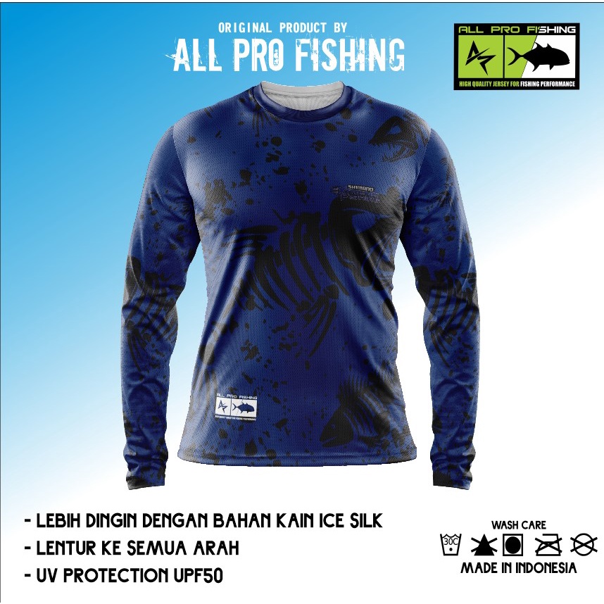 Jersey mancing extreem bisa custom nama bya allpro fishing dengan bahan premium upf dan milano dryfi