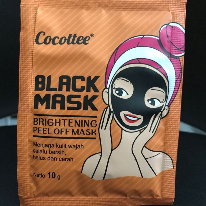 (SASET) COCOTTEE BLACK MASK MASKER WAJAH PEEL OFF BPOM BRlGHTENING PRIA WANITA