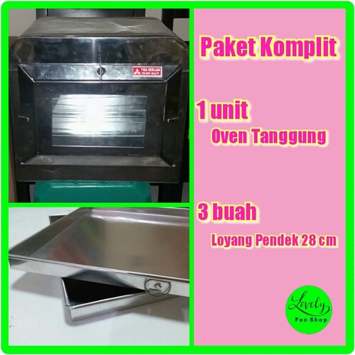 Paket PROMO Oven Kompor Tangkring (Tanggung) Stainless Tiga Berlian