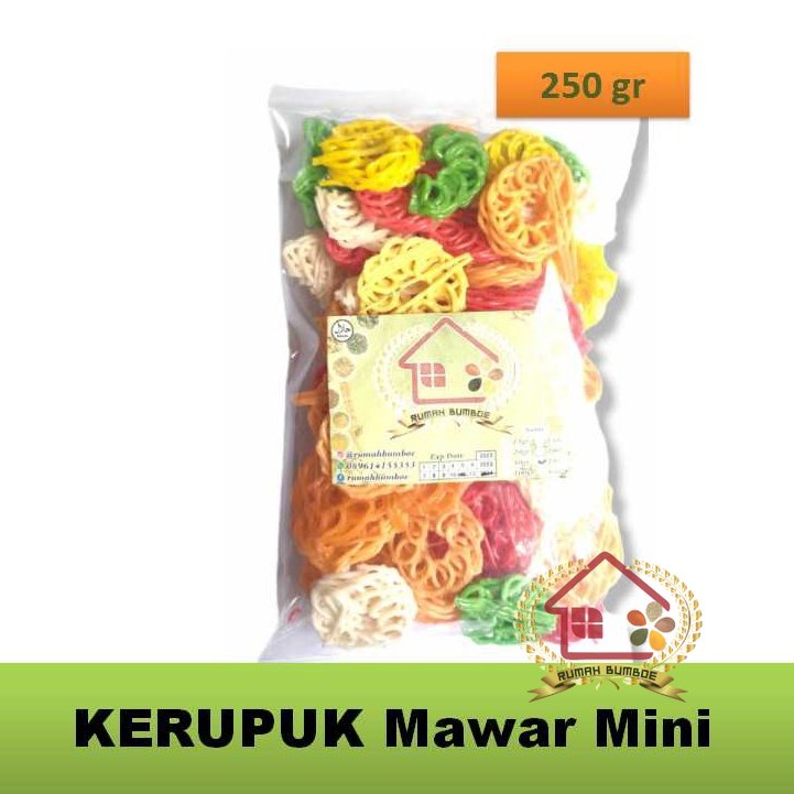 

(250 gr) KERUPUK MAWAR Bulat Warna Kerupuk Mawar Blek Warna Mini