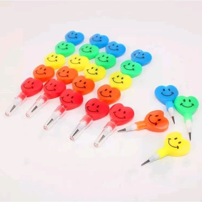 

Dijual Pensil Susun Unik / Lucu 5-Tingkat Motif Emoji Hati Tersenyum
