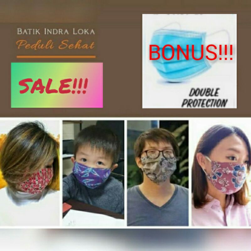 Masker Kain Batik Fashion Exclusive Indra Loka SALE!!!
