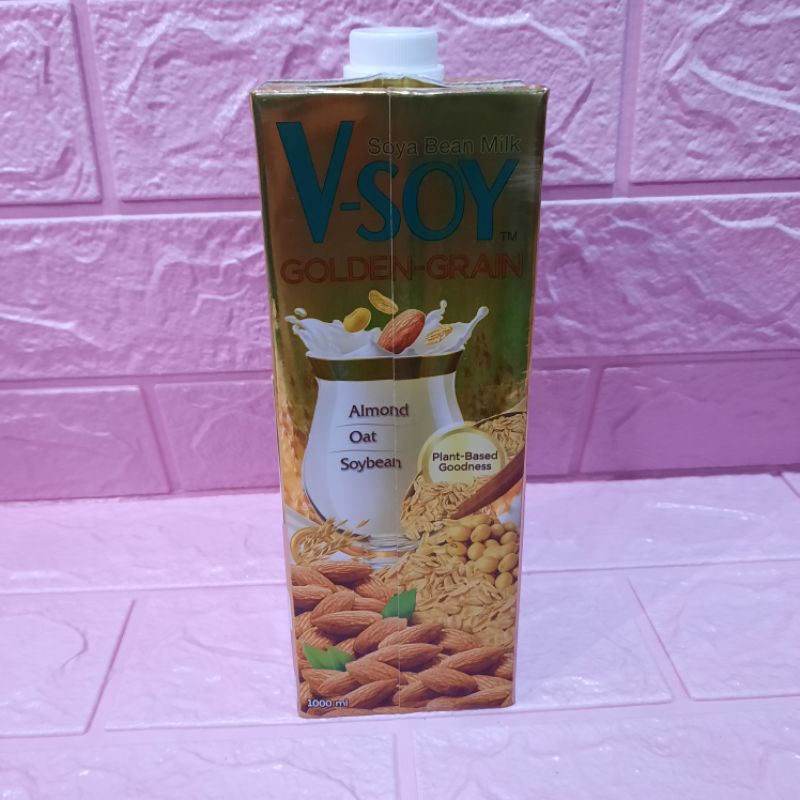 

V-Soy Golden Grain Susu Kedelai Almond Oat Soybean 1 Liter