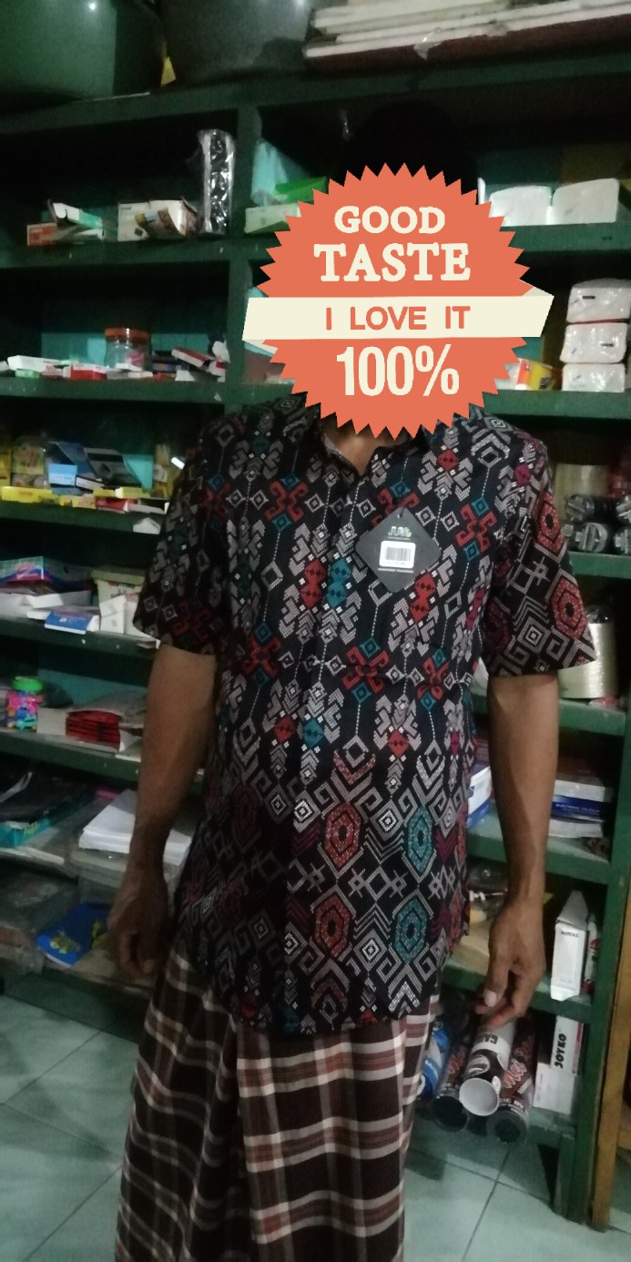 Dgm Fashion   Kemeja Batik Pria Lengan Pendek Songket Kemeja Tribal 6086