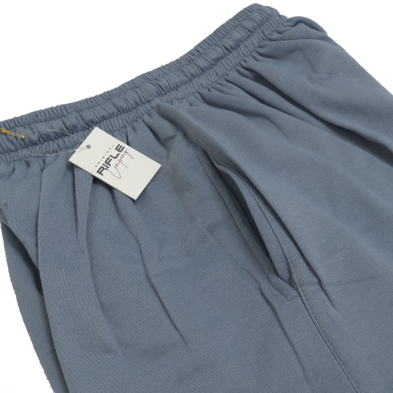 Rifle.co Celana Pendek Pria Wanita Santai Boardshort Boxer Abu Denim