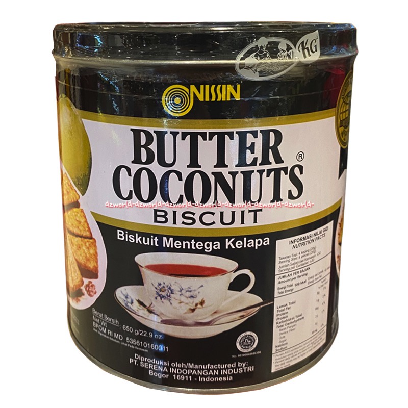 Nissin Butter Coconuts Biscuit 650gr Biskuit Rasa Mentega Kelapa Nisin Buter Cookies Kukis Coconut Kokonut Biscuits Wafer