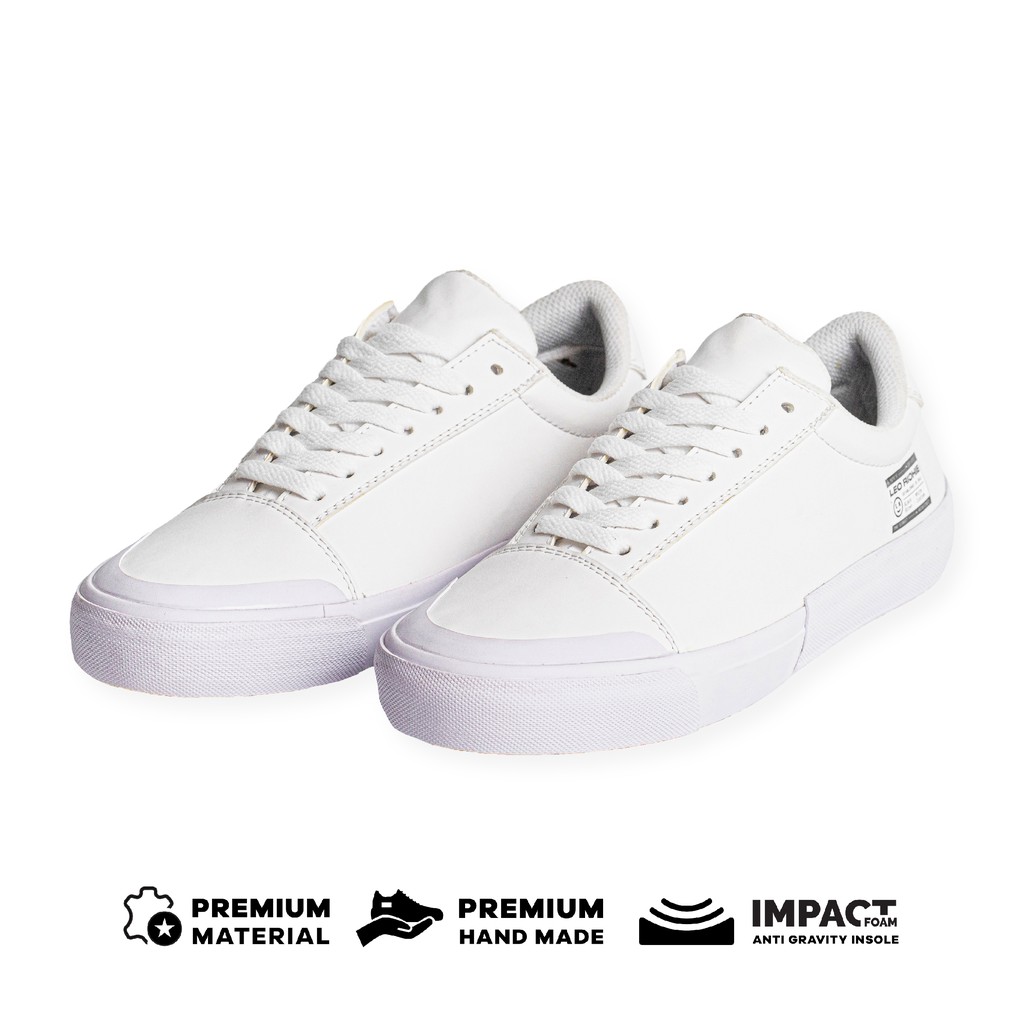 LEO RICHIE - Sepatu Sneakers Pria Wanita Pamungkas Triple White