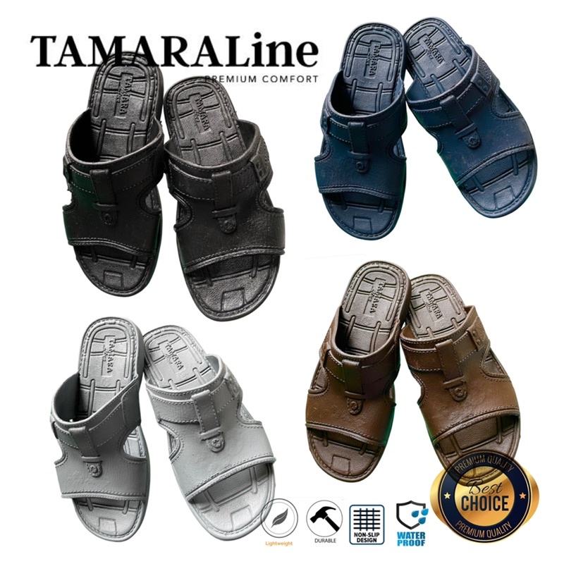 Sandal Selop Slide Slip on Karet Pria Dewasa / Remaja - TAMARALINE 170 / Bahan Premium Lentur Empuk Ringan Kuat Anti Slip Anti Air / Model Sandal Casual Santai Rumah Hotel Outdoor Kamar Mandi Murah Original