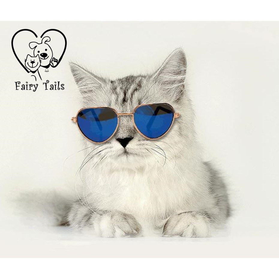 Kostum Cosplay Anjing Kucing Kacamata Gaya Heart | Pet Fashion Sunglassess Heart Triangle Shape