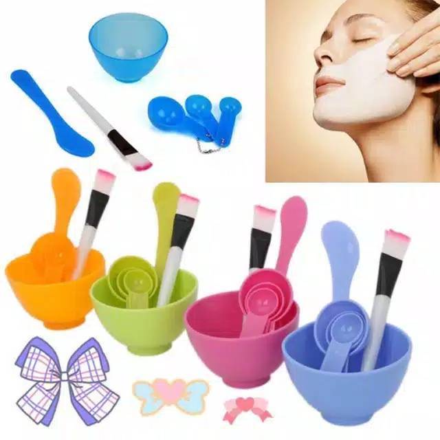 Mangkok masker set 4 in 1/kuas alat make up/mask bo/mask tool