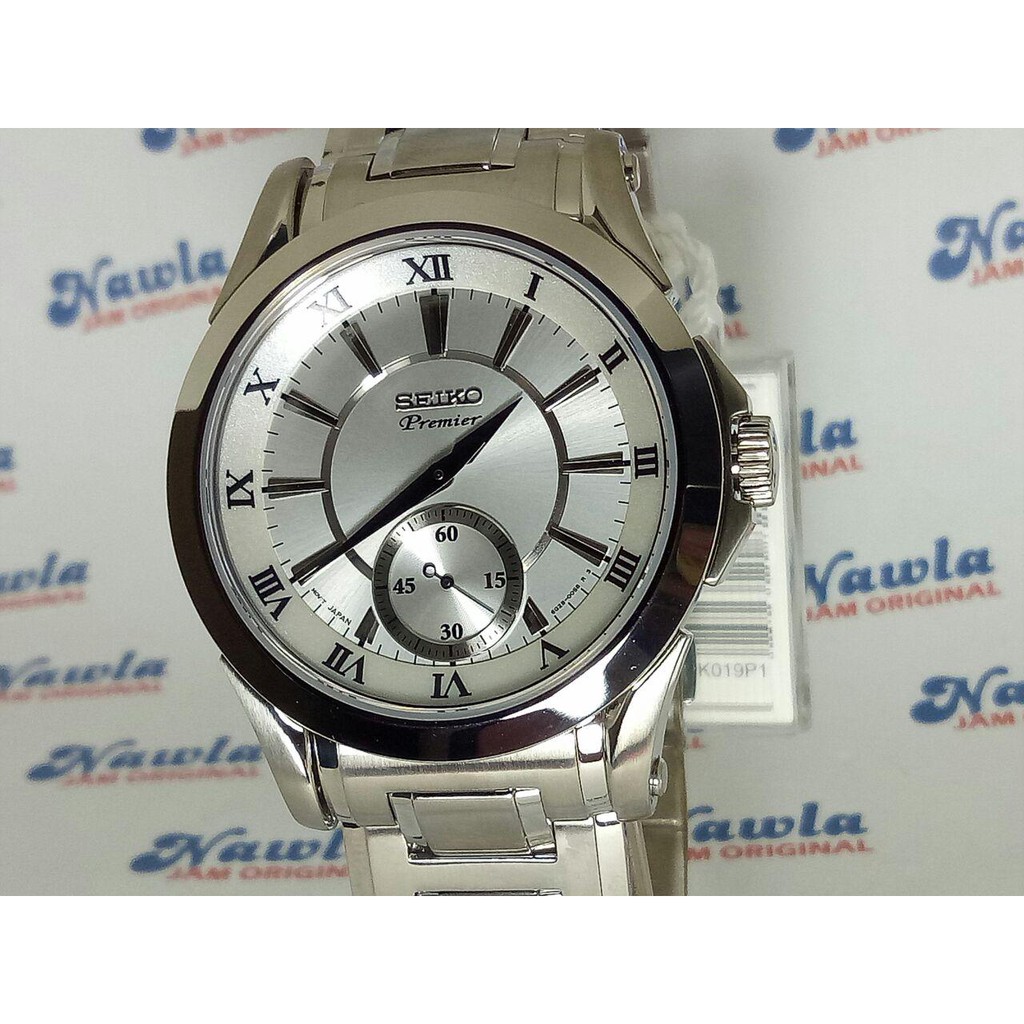 Seiko Premier SRK019P1 Quartz Silver Dial - Jam Tangan Pria SRK019