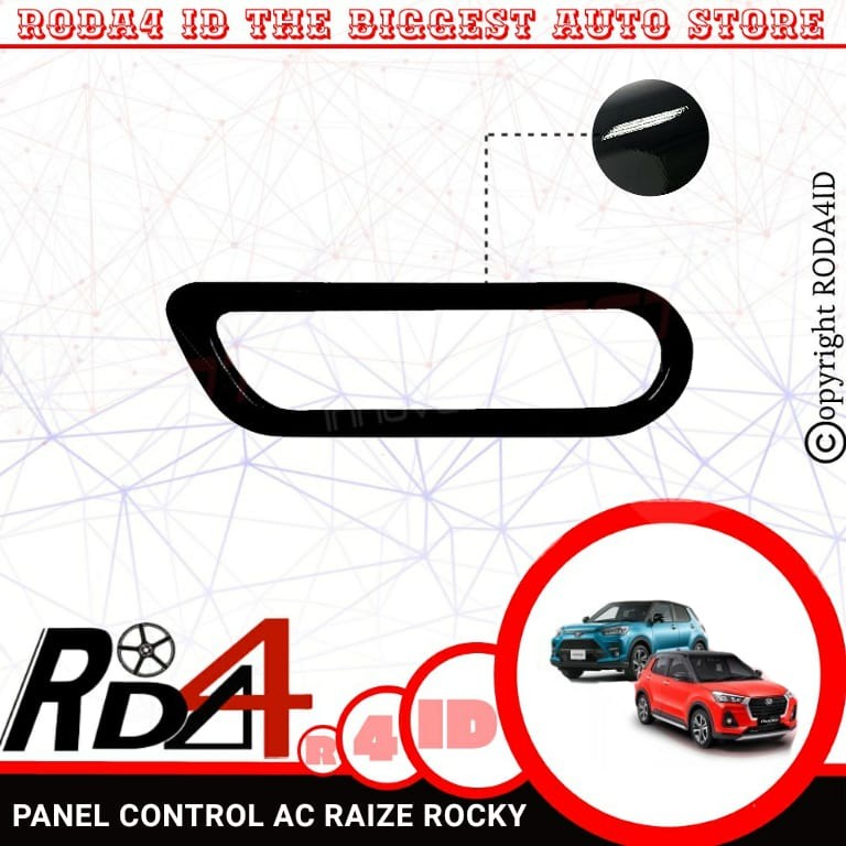 Panel Control AC Raize Rocky Hitam Glossy