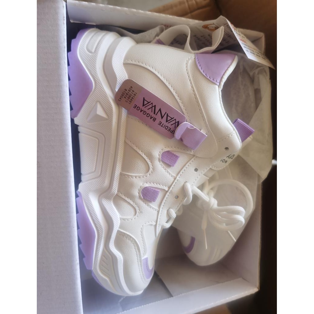 sepatu sport wanita sepatu sneakers wanita import terbaru sepatu wanita sepatu cewek fsh korea CMS-PURPLE