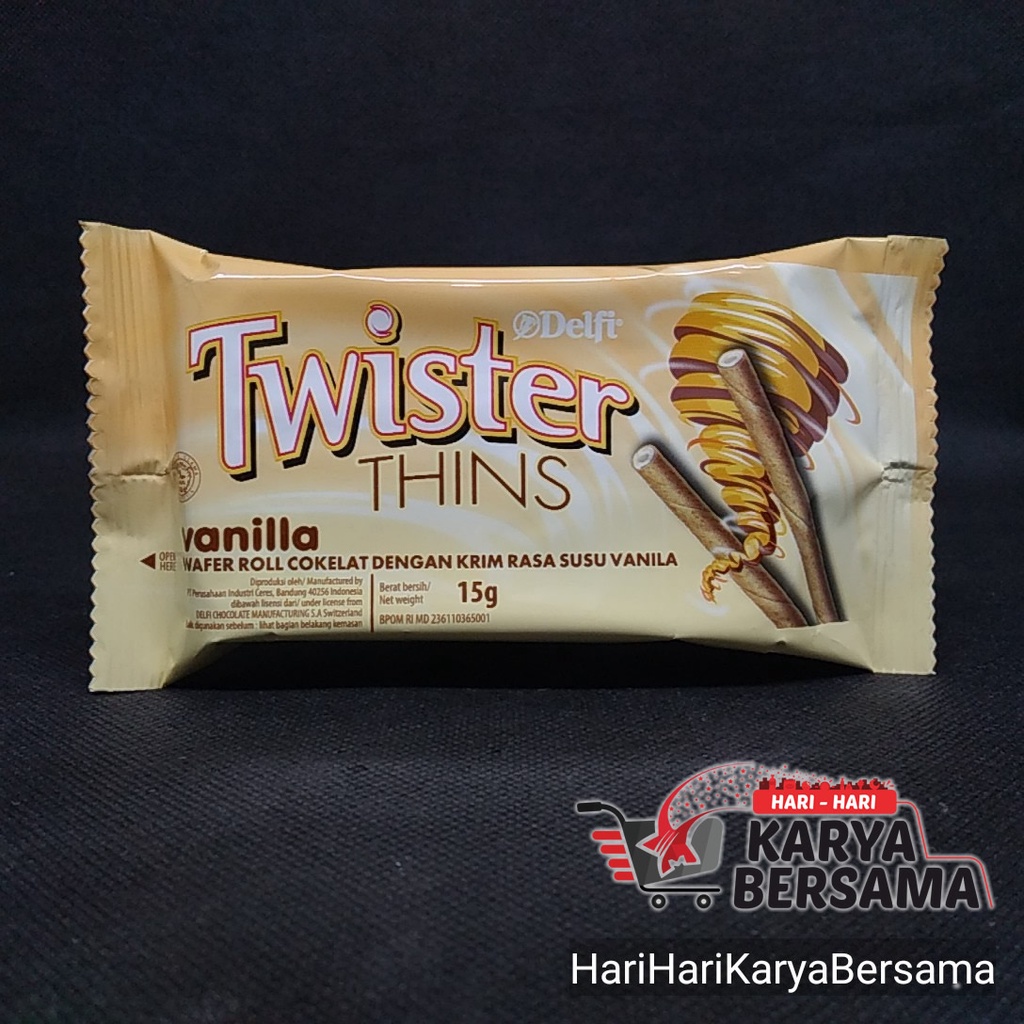 

DELFI TWISTER THINS WAFER ROLL VANILLA 15GR