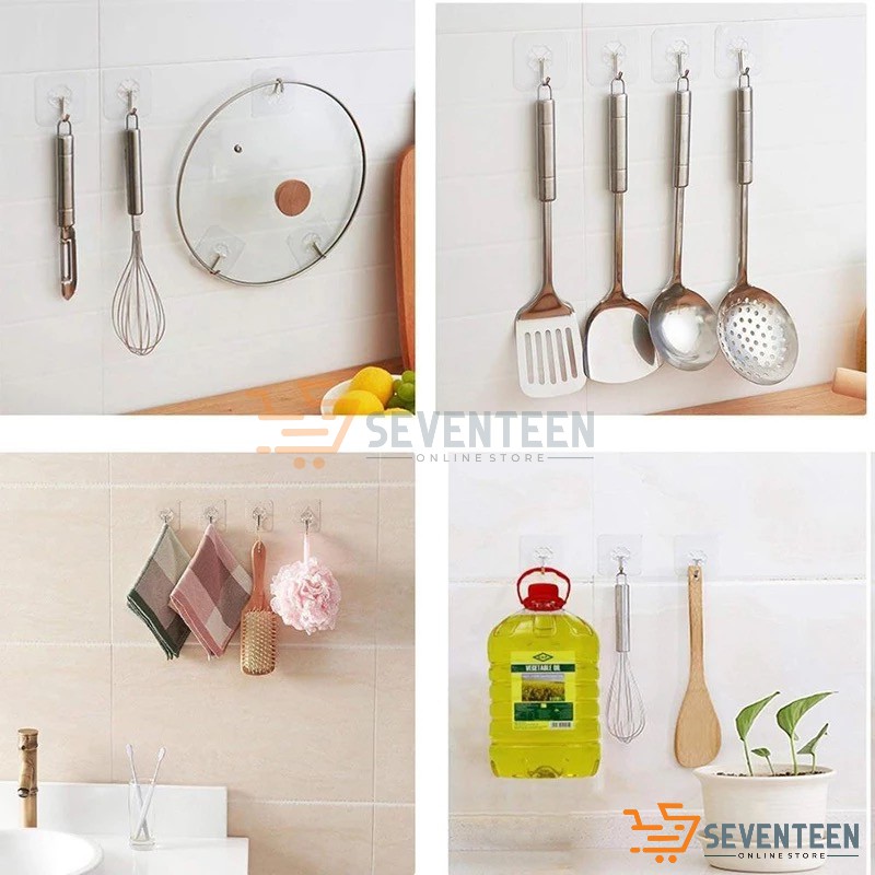 GANTUNGAN TEMPEL HOOK AJAIB GANTUNGAN DINDING KAIT MAGIC SERBAGUNA KAMAR MANDI DAPUR / HANGER