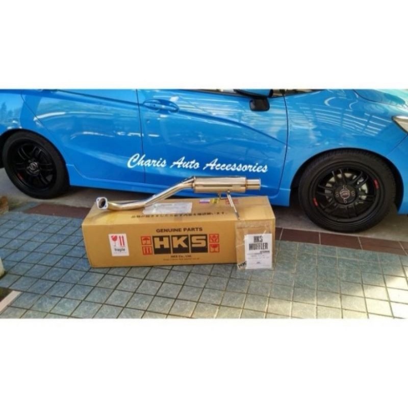 KNALPOT HKS JAZZ GK5 2014 - 2020 TITANIUM TIP SILENT HI POWER ORI HKS JPN