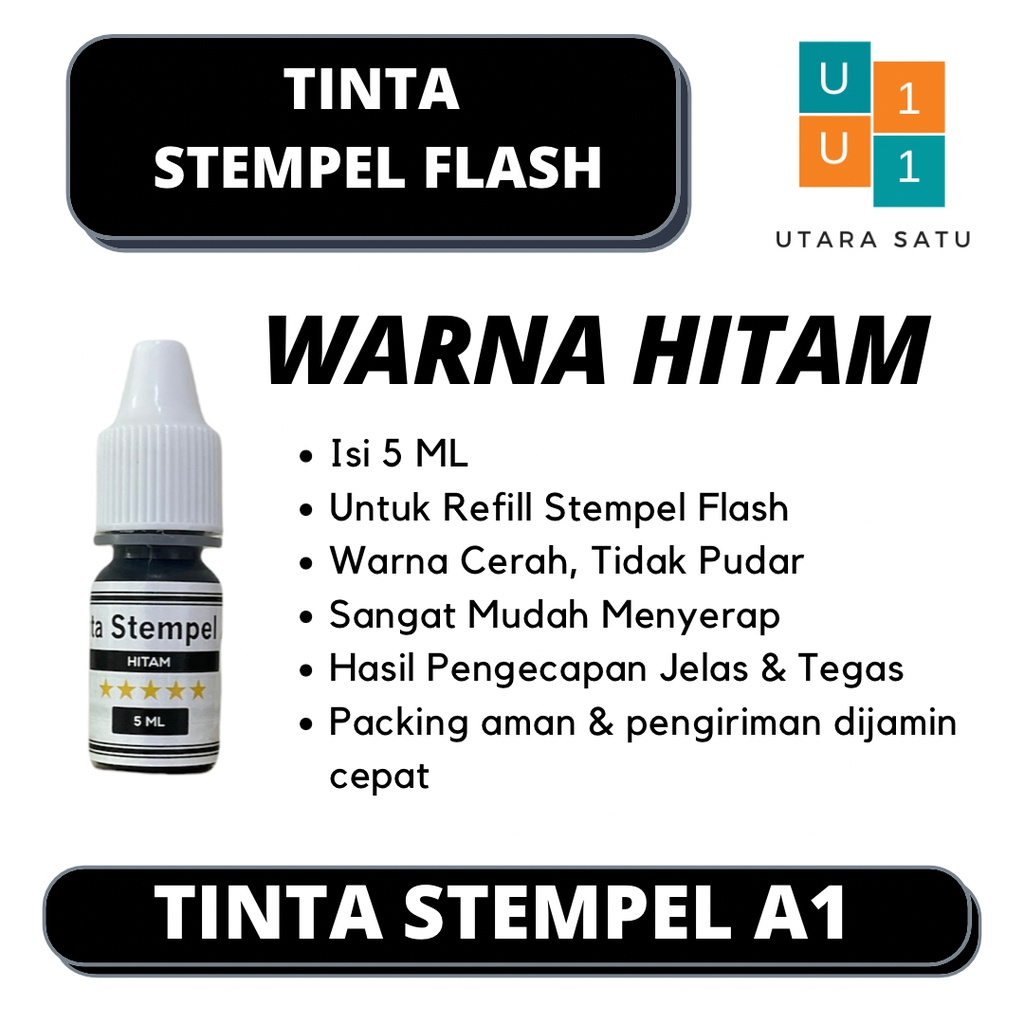 

Tinta Stempel Flash Warna Hitam 5 ML