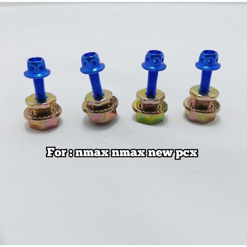 4 baut visor nmax + 4 baut anti jebol warna lengkap