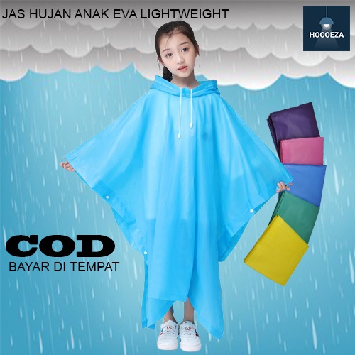 MANTEL HUJAN ANAK JAS HUJAN ANAK EVA LIGHTWEIGHT RAINCOAT ANTI TEMBUS RINGAN DAN  MODIS ORIGINAL IMPORT UNISEX CEWE COWO VA97