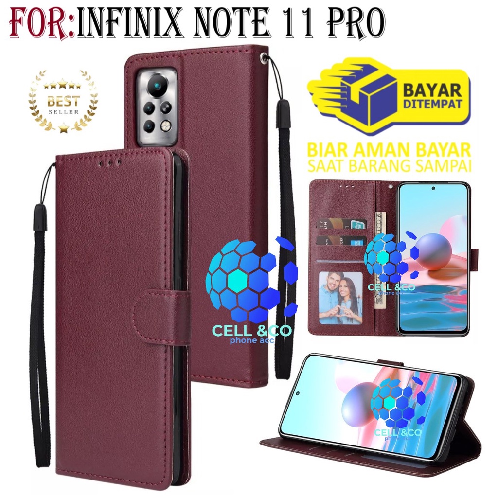 NEW INFINIX NOTE 11 PRO CASE FLIP LEATHER WALLET PREMIUM FLIP CASE BUKA TUTUP KESING HP CASING FLIP CASE WALLET INFINIX NOTE 11 PRO