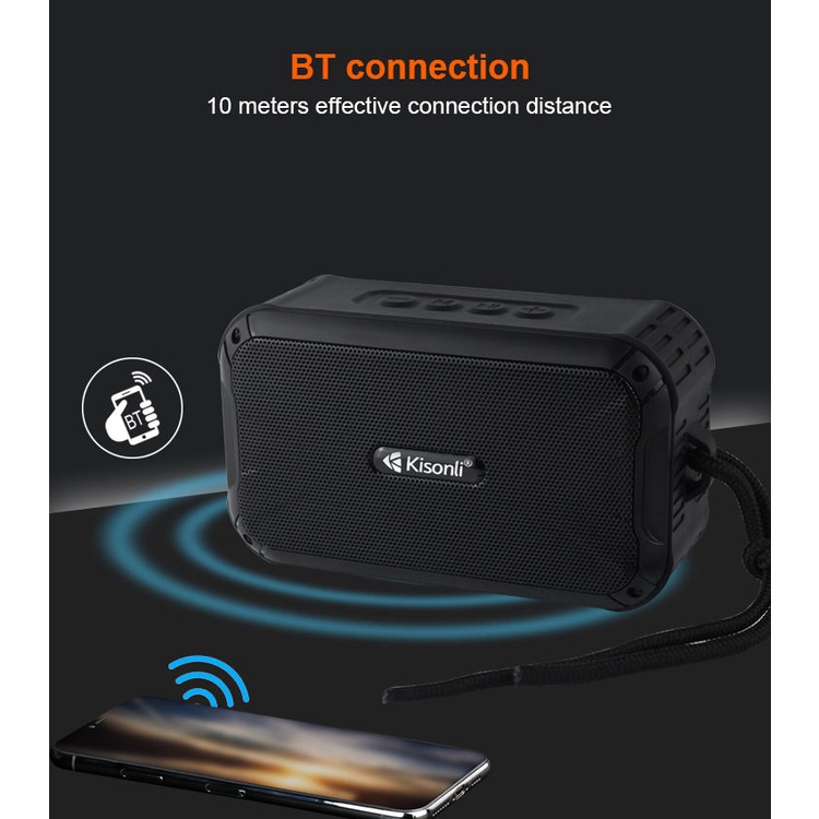 Sepeker Aktif Bluetooth Portable T3 Stereo Waterproof 10M Connection Distances -XOBOX