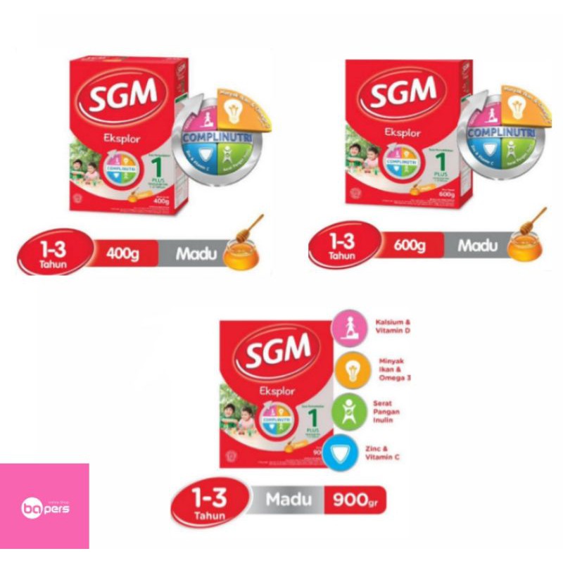 Susu SGM 1+ Madu 1-3 Tahun 400gr,600gr,900gr